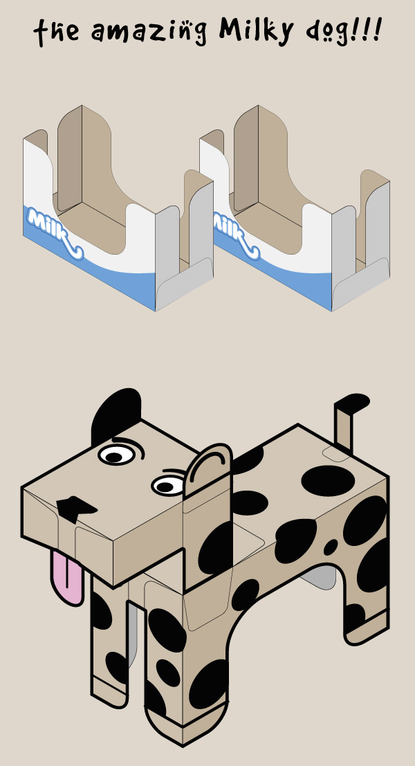 papercraft dog